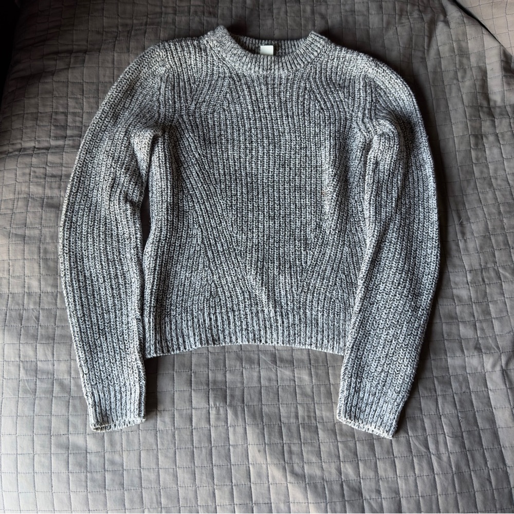 Gray knitted sweater